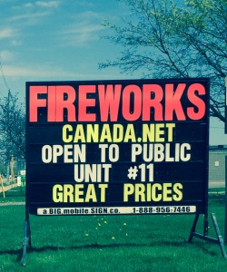 Fireworks Mobile Sign